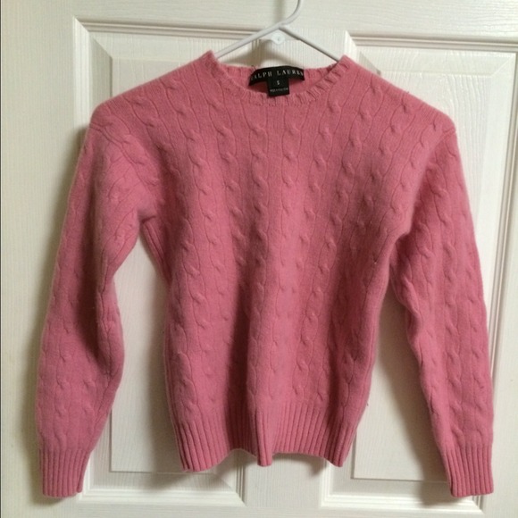 Ralph Lauren Sweaters - Ralph Lauren Pink Cashmere Cable Knit Sweater💖
