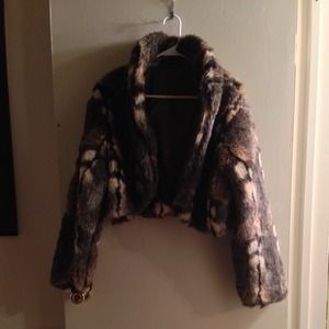 Snakprint Fur Jacket