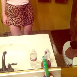 Cheetah print skirt