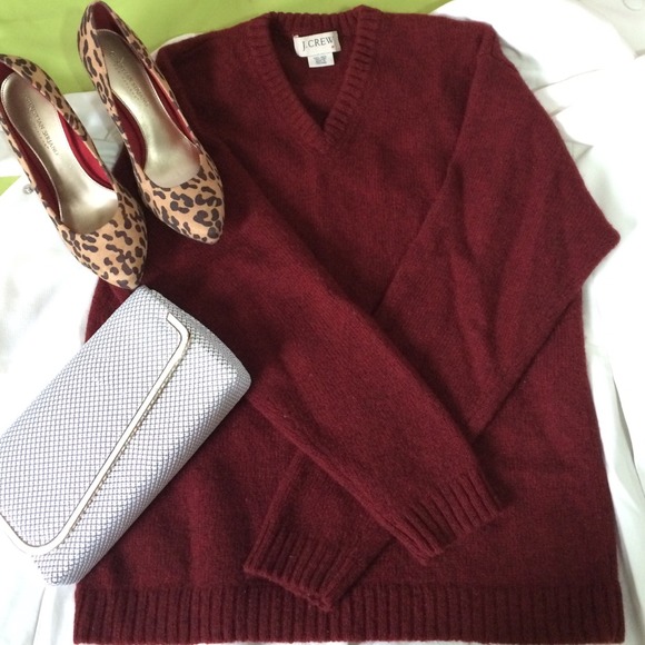 J. Crew Sweaters - J. Crew 100% wool burgundy sweater
