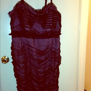 Mesh Black and Pink Strap Dress