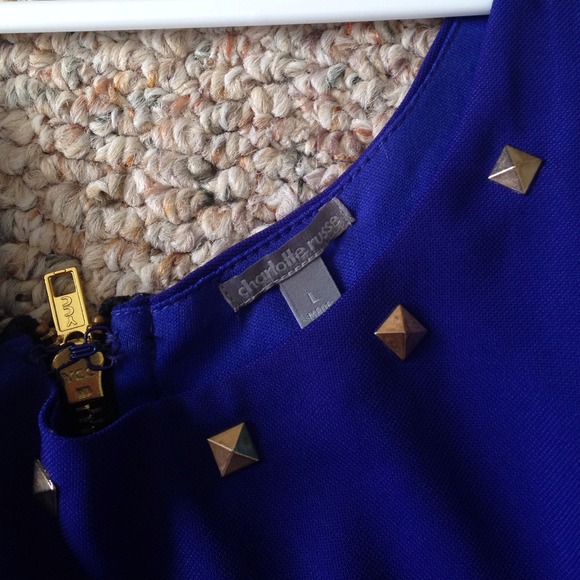 Charlotte Russe Blue peplum top - Picture 2 of 3