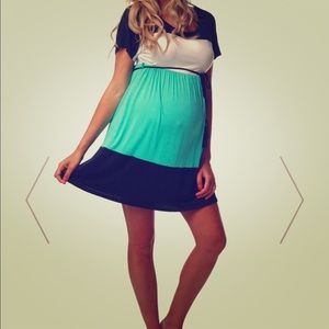 PinkBlush Maternity Dress Red & black