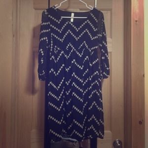 PInk Blush Maternity Chevron dress