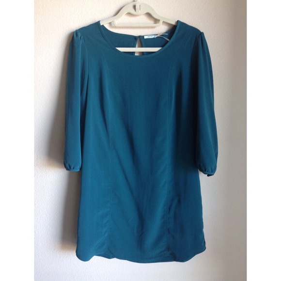 Teal shift dress