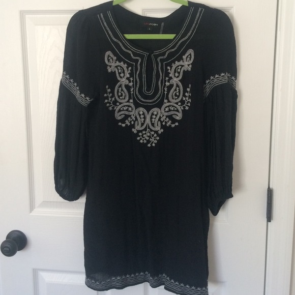 Black semi-sheer dress (from Francesca's)