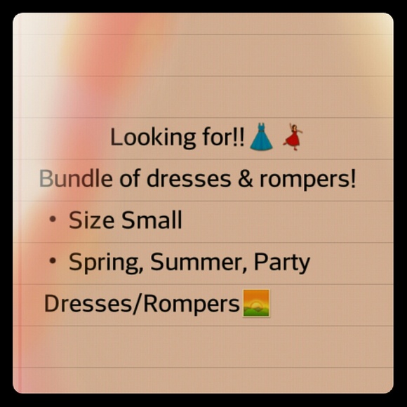 ISO Dress Bundles