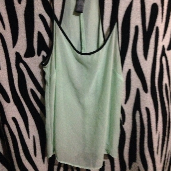 A teal see through tank top 🎀