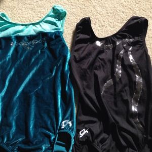 Teal and Black leotards :)