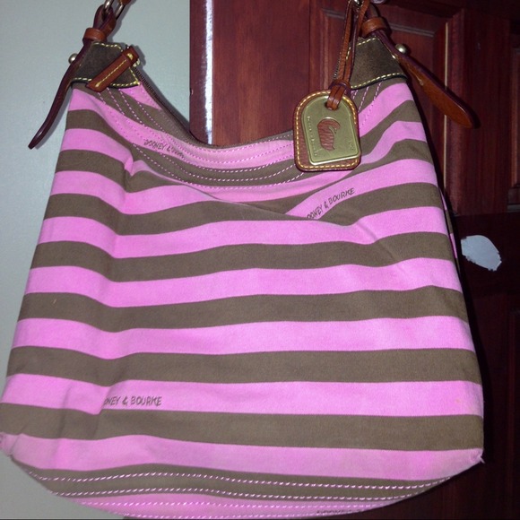 Brown/pink Dooney & Bourke handbag