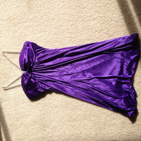 Purple halter bubble dress :)