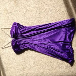 Purple halter bubble dress :)