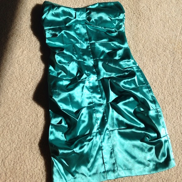 Teal silky dress :)