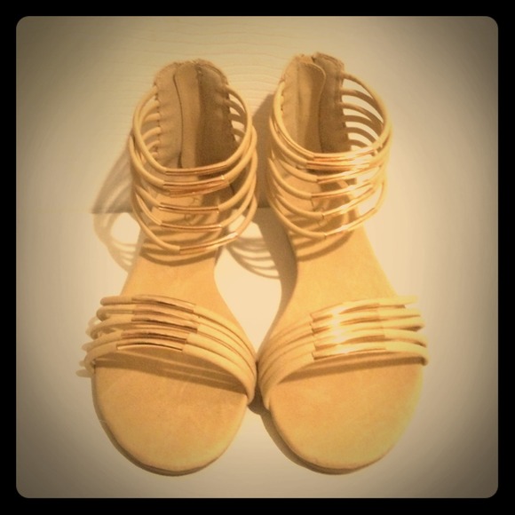 Aldo Strappy Nude Sandals
