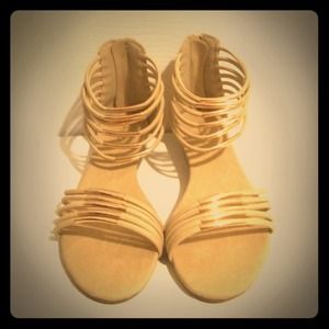 Aldo Strappy Nude Sandals