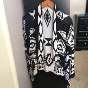 Tribal print cardigan