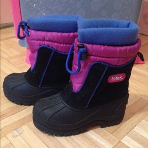 Black, Pink & Blue Toddler Girls Snow Boots