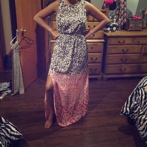 Victoria's Secret cheetah maxi dress.