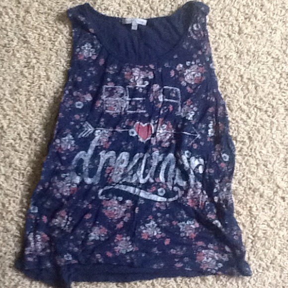 "Be a dreamer" floral tank top