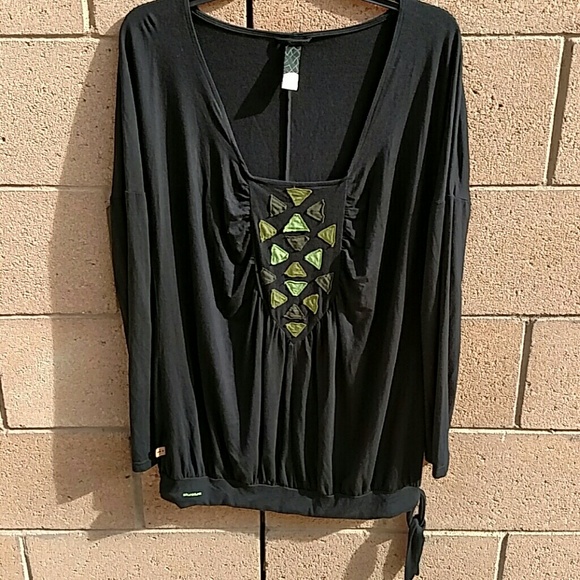Skunkfunk Top Black with Green Design Size XXL