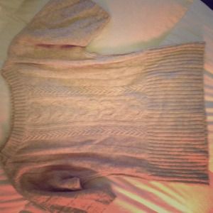 White House black market taupe slouchy sweater