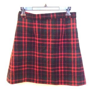 Vintage Pendleton plaid skirt