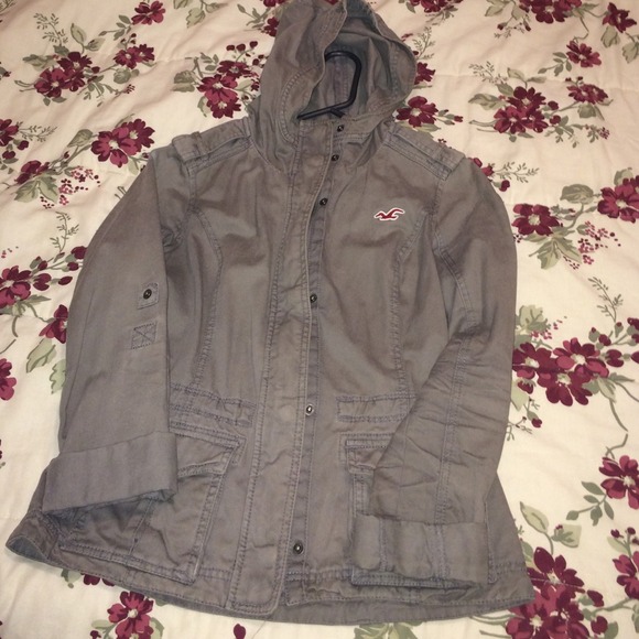 grey Hollister parka .