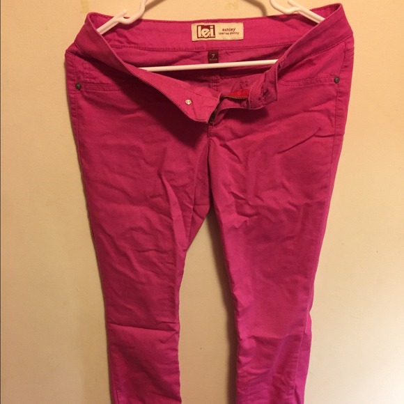 LEI pink skinny jeans