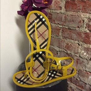 Burberry Jelly Sandals (Yellow)