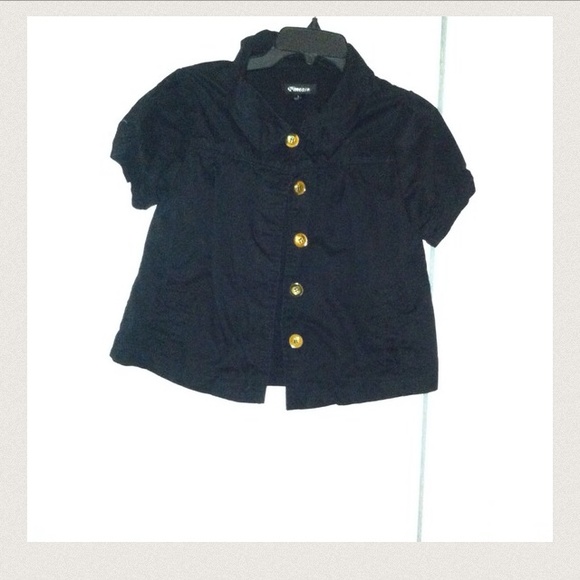 Trendy Black Buttown down jacket