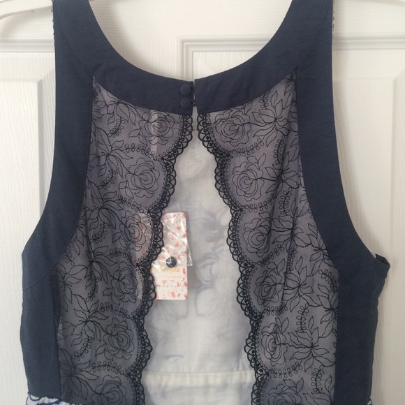 Free People navy and white dress - Picture 2 of 4