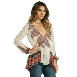 Free People Ivory Mystic Blouse
