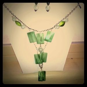 Necklace and earrings