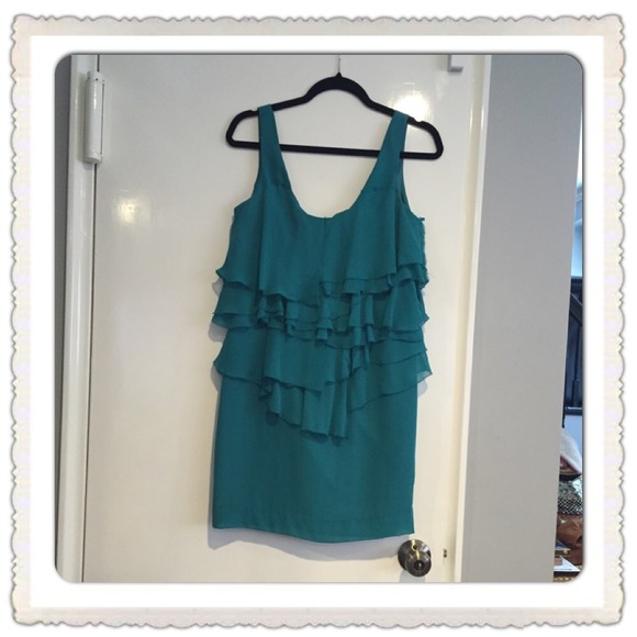 ❗️ZARA❗️Teal Layered Cocktail Dress