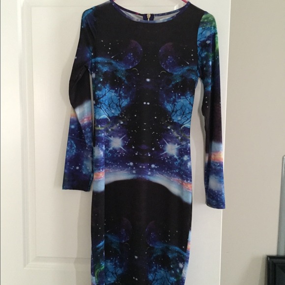 Galaxy body-con dress