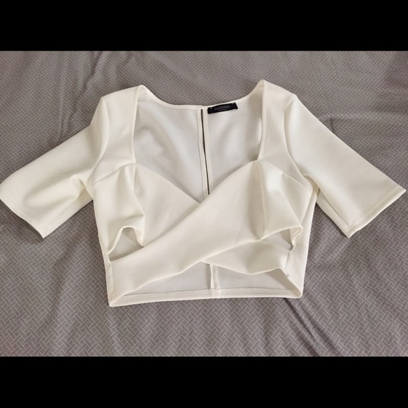 White crop top