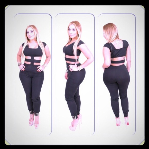 Sexy black stretch jumpsuit- size of the picture
