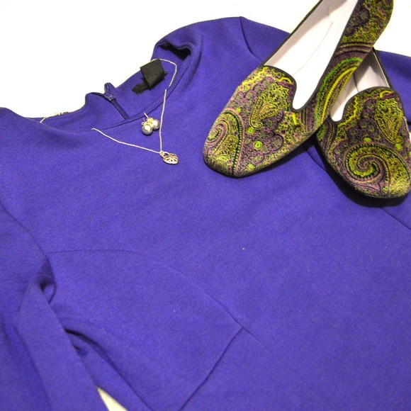 Royal Purple 3/4 Sleeve Dress