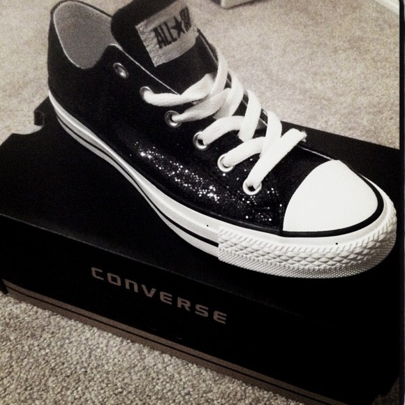 Black Sparkly Converse