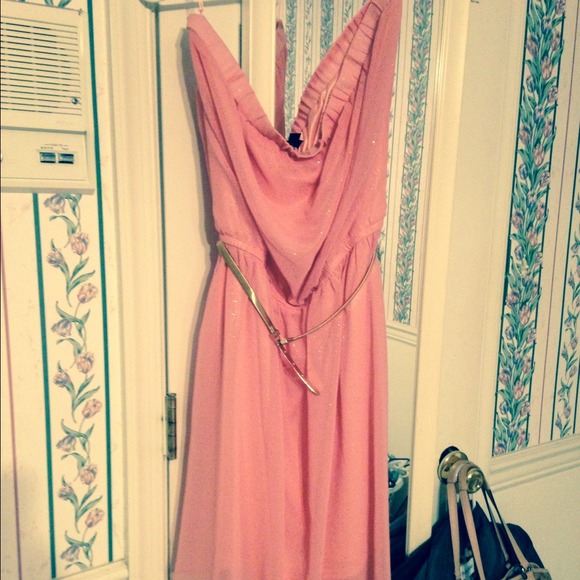 Bebe light pink strapless dress. NWOT