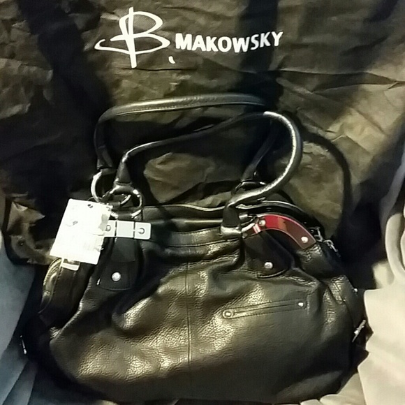 Oslo metal trim done satchel by B. Makowsky - Picture 2 of 4