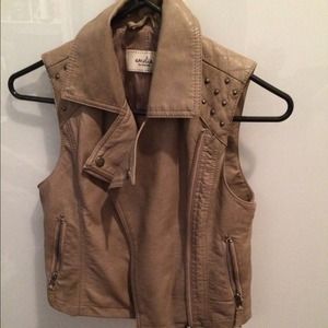 Light Brown studded shoulder vest