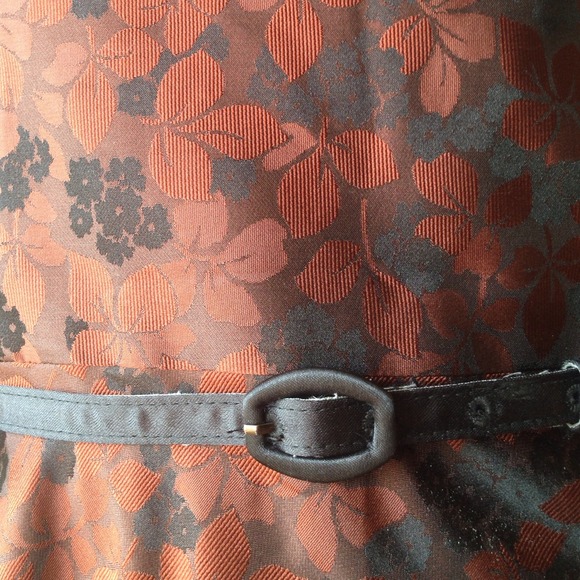 Ann Taylor NWT Rust silk jacquard dress - Picture 3 of 4