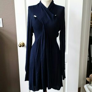 Cut-out sweater dress Navy XL
