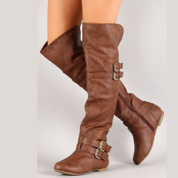 ❌SOLD❌Light Brown Over-Knee Boots - Picture 2 of 4