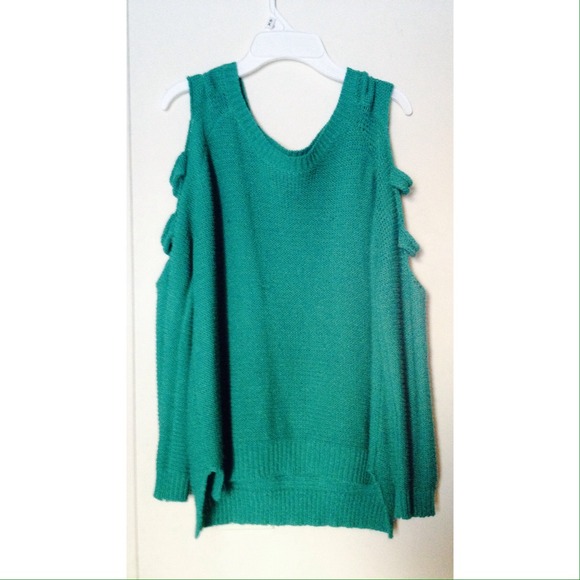 Cold shoulder sweater