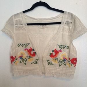 Lace Blouse with Embroidery Detail