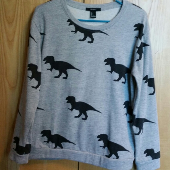 Forever 21 t-rex dinosaur crew neck sweatshirt