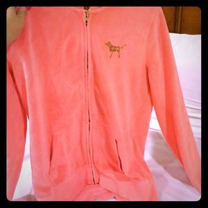 Victorias Secret (Pink) pink/coral hoodie.