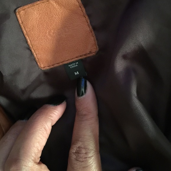 GAP women's leather motorcycle jacket - Picture 4 of 4